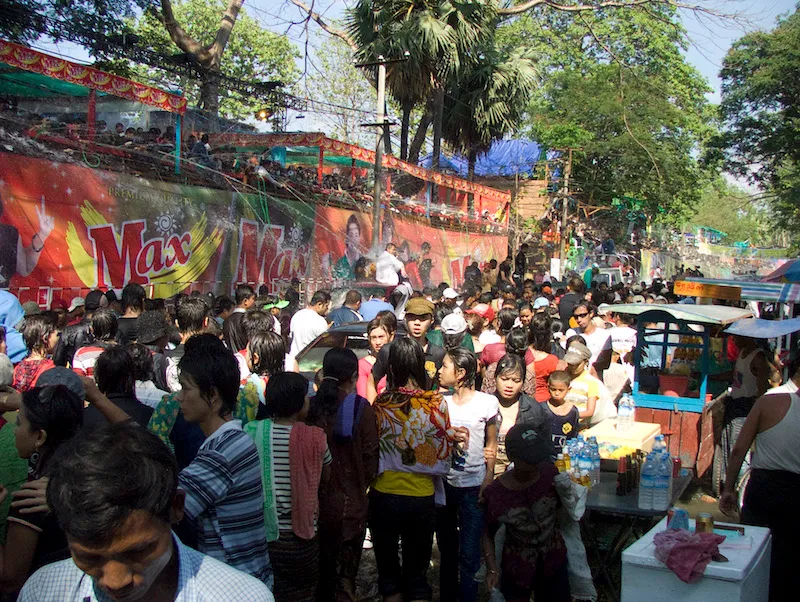Thingyan celebration in Yangon, Myanmar