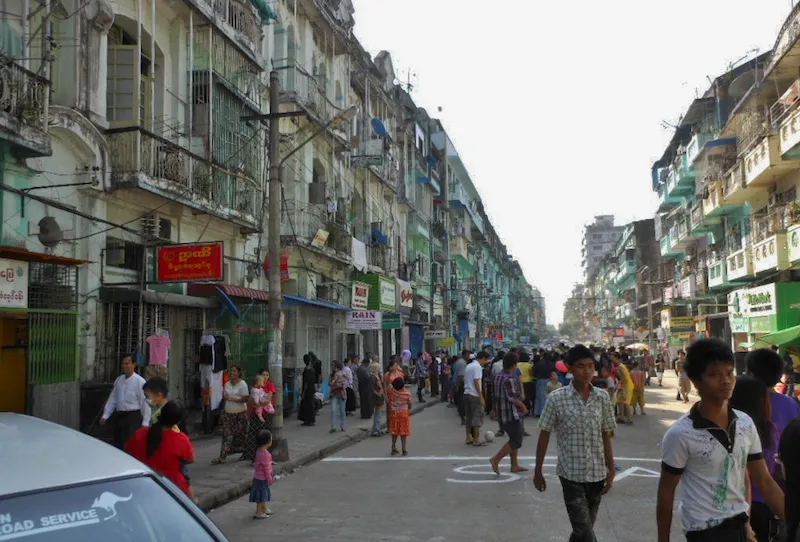 Street in Yangon, Myanmar