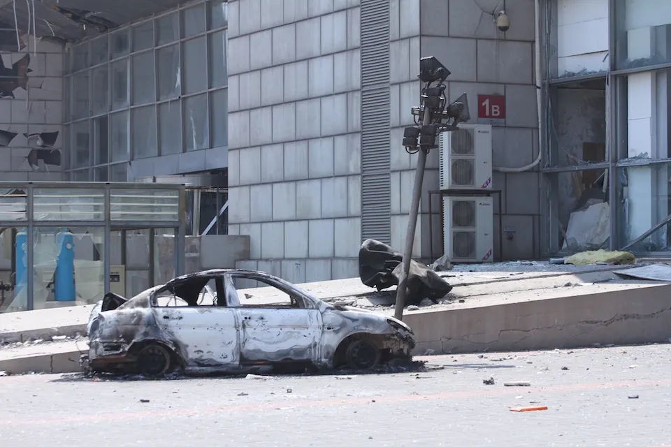 Tianjin explosion scene