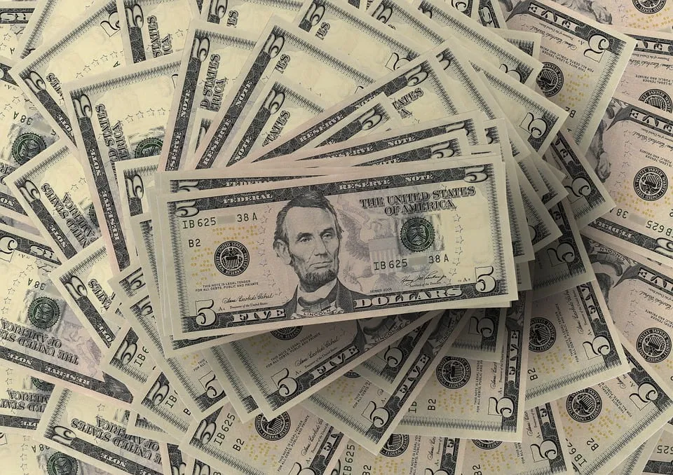 5 US dollar banknotes