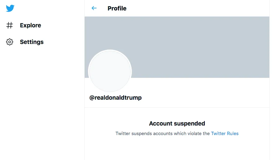 Campaigning on Twitter: microblogging site twitter permanently suspends President Donald Trump's account
