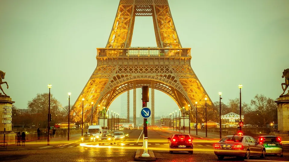 The Eiffel tower in Paris, France