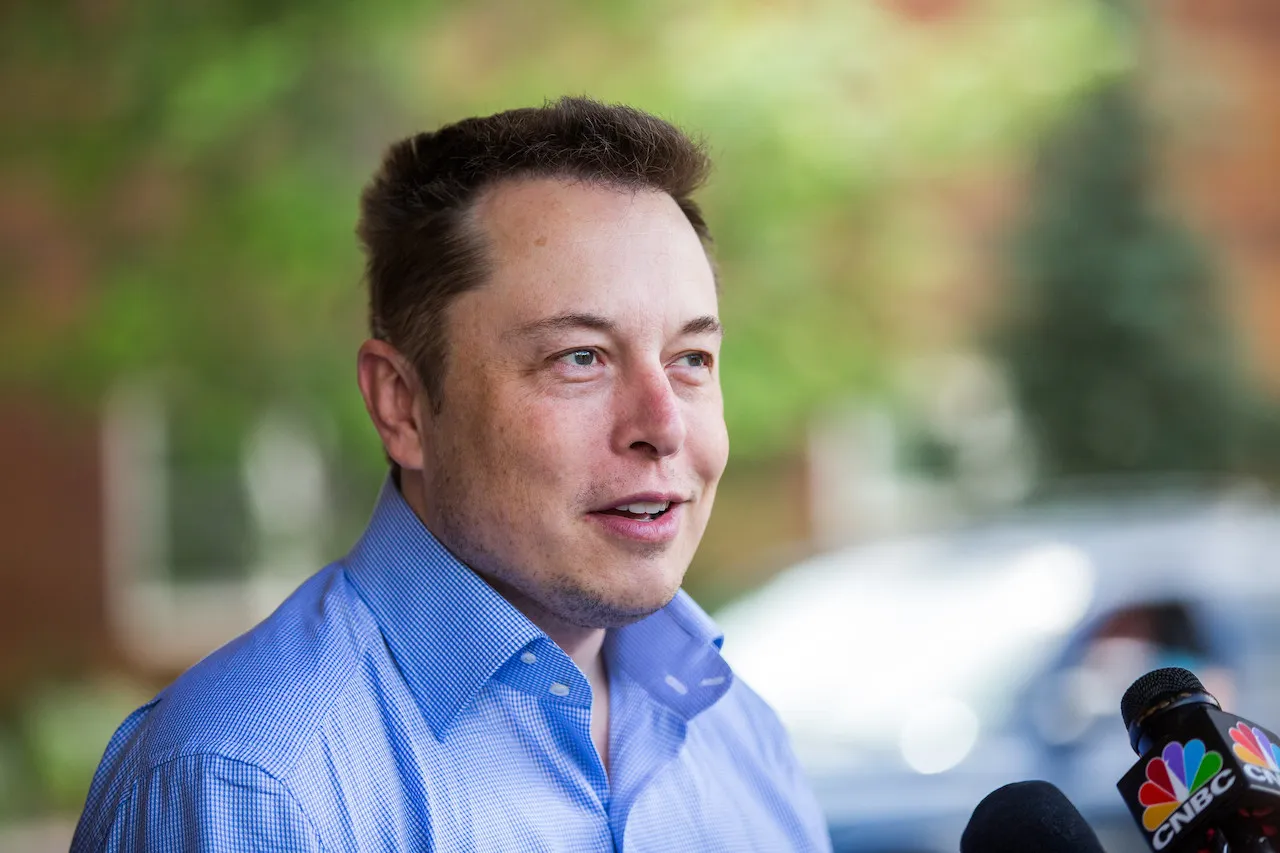 Elon Musk during a press conference