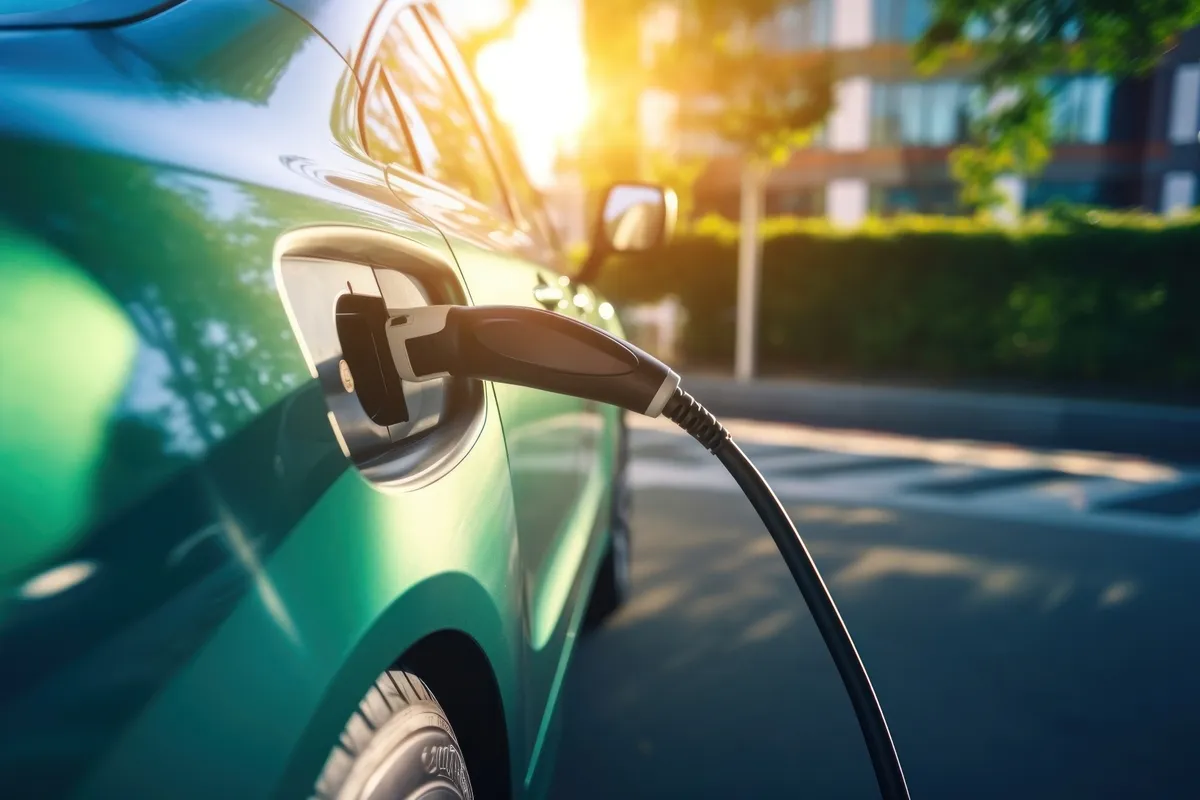 Green EV charging.