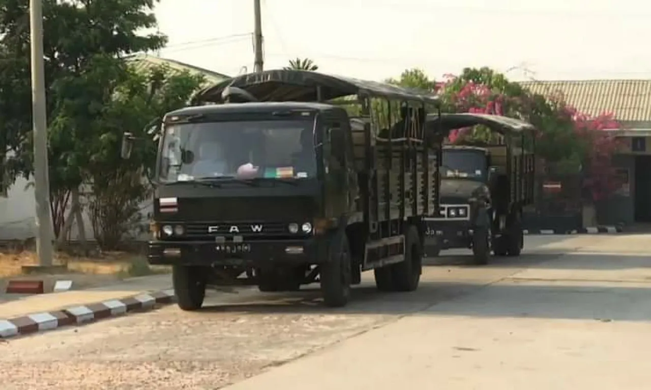 FAW Jiefang CA-1122J military truck of Myanmar Army