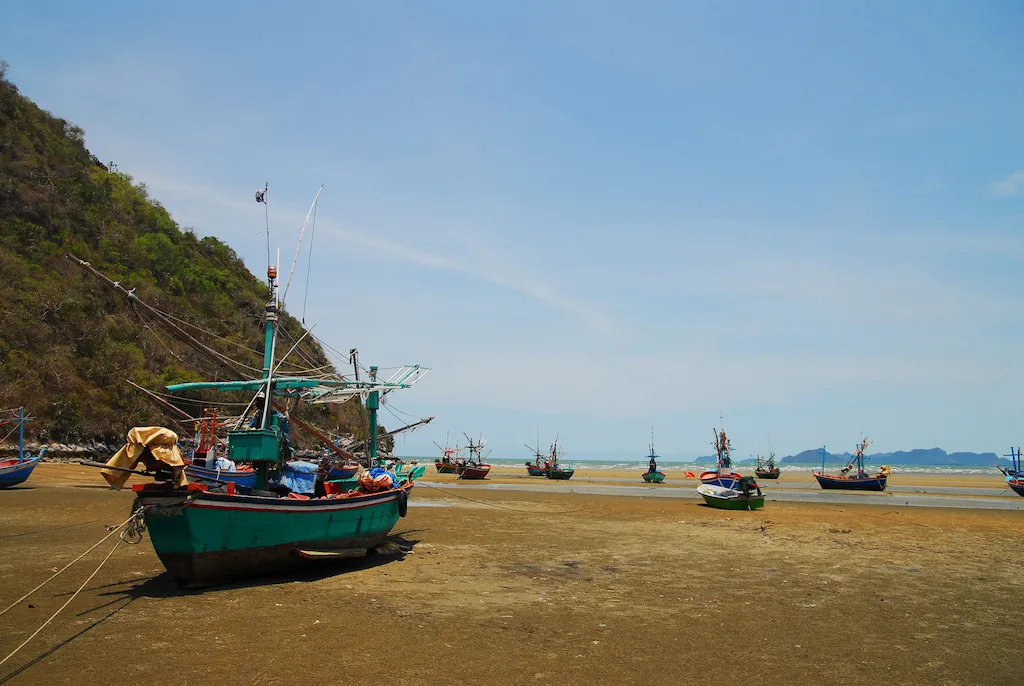 Fishing boats in Pran Buri, Prachuap Khiri Khan