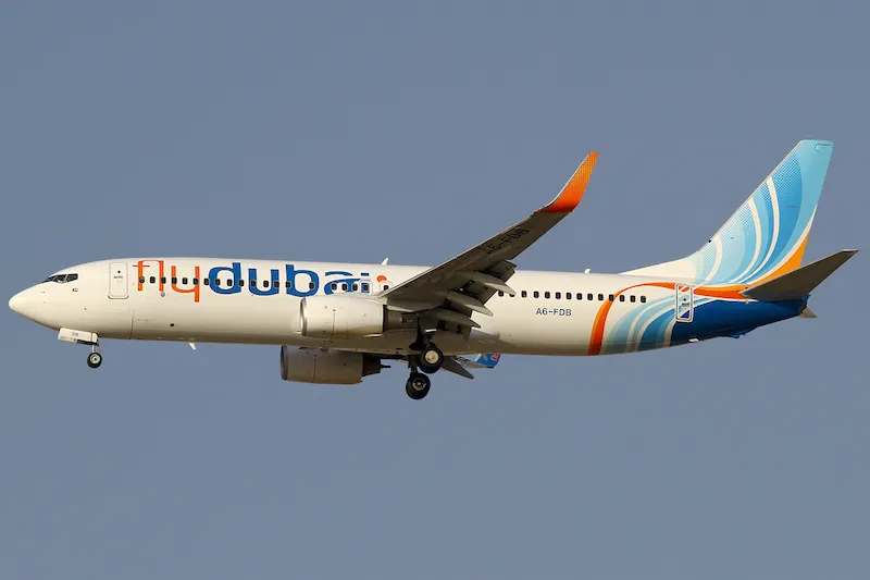 A FlyDubai Boeing B737-800 aircraft