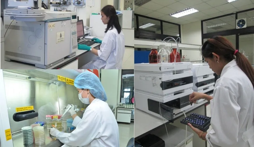 At the Food Research and Testing laboratory