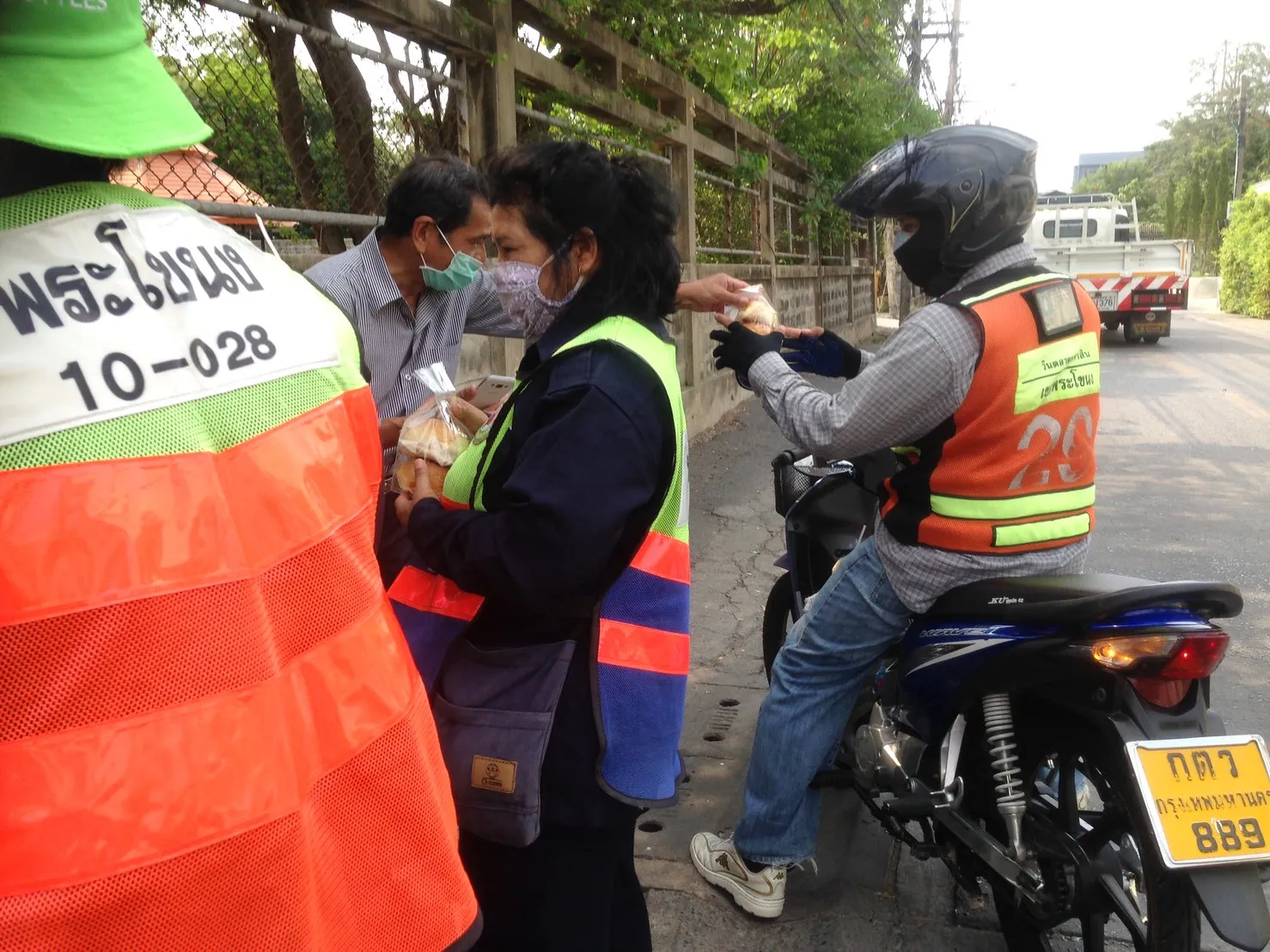 Food giveaway during the COVID-19 outbreak in Thailand