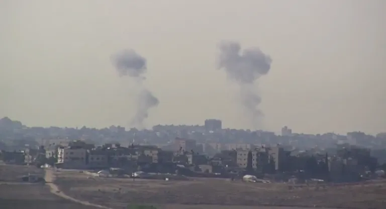 Smoke above Gaza Strip
