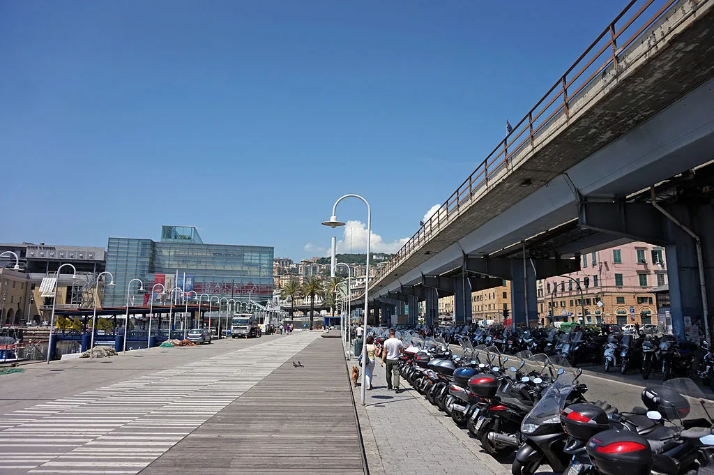 Strada Statale 1 bridge in Genoa, Italy.
