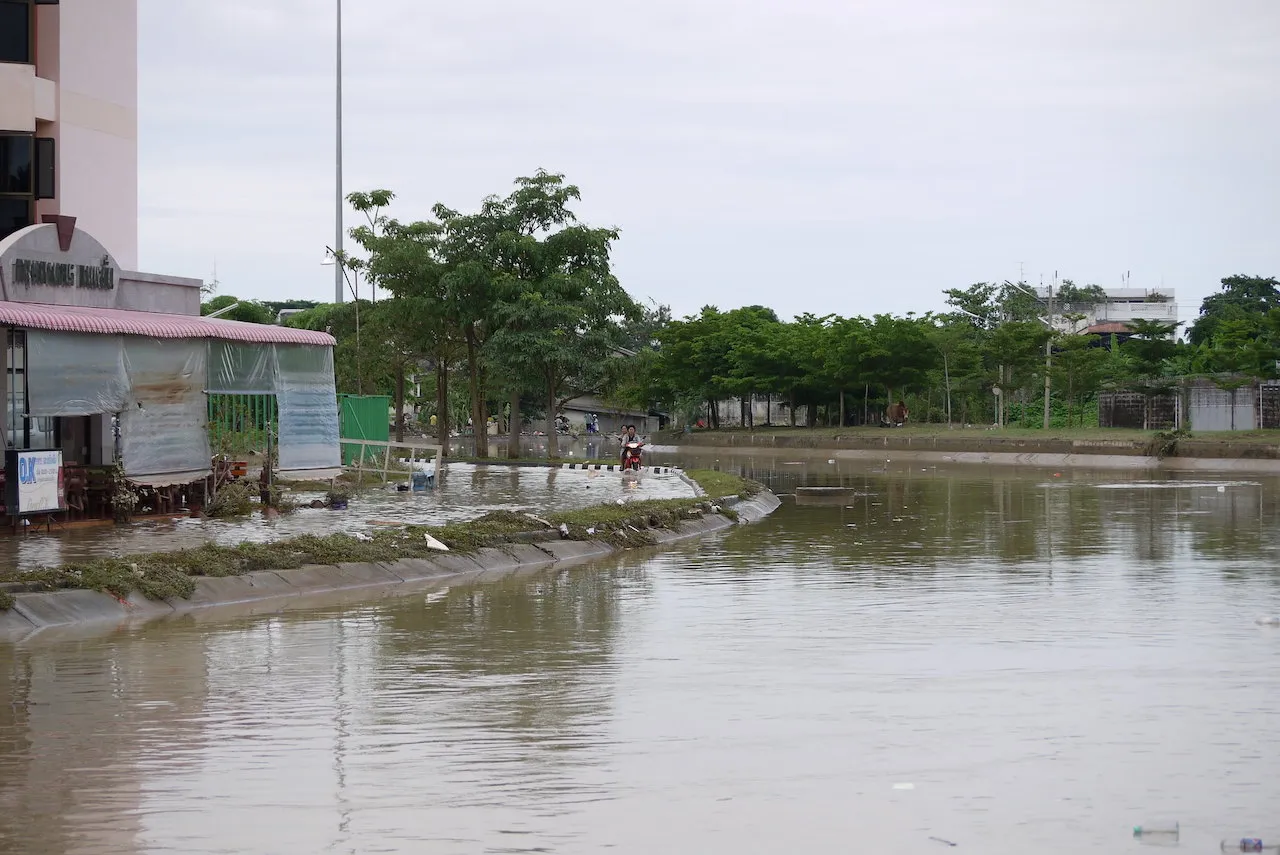 Hat Yai District floods. Songkhla, Thailand.