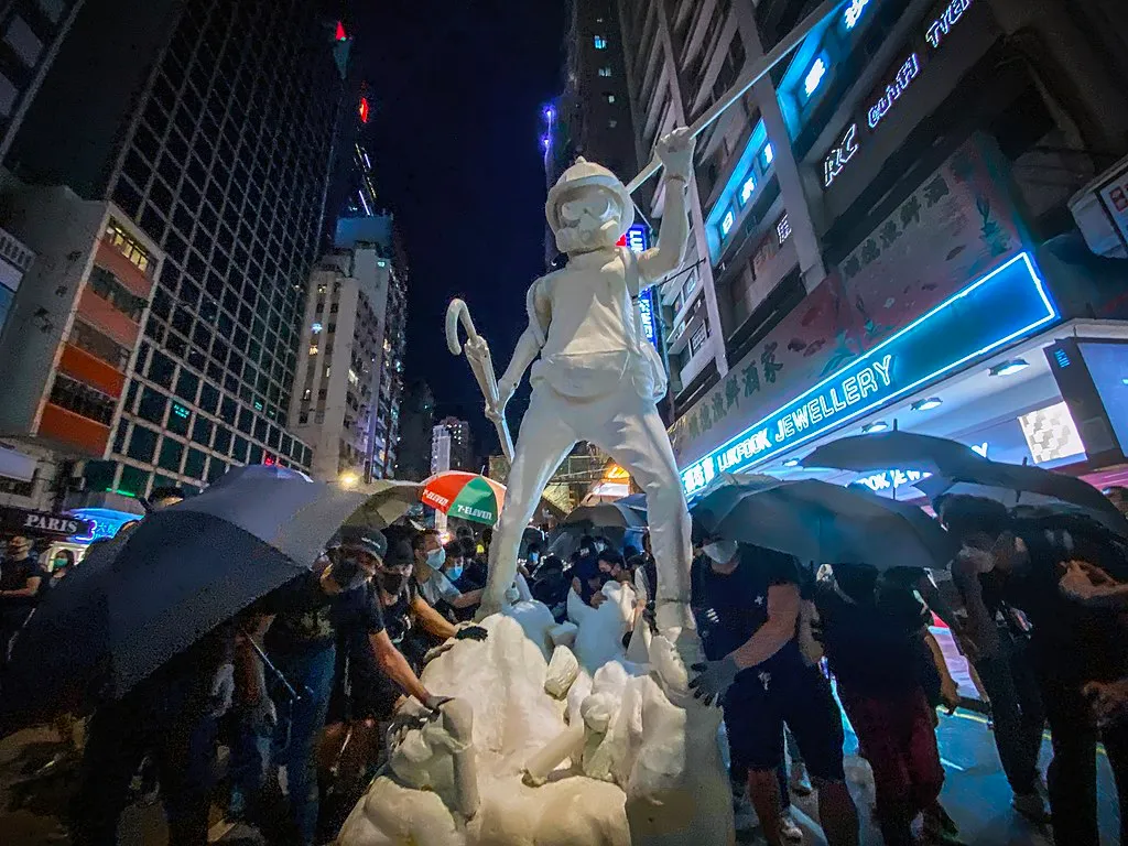 Protesters in Hong Kong on October 2019