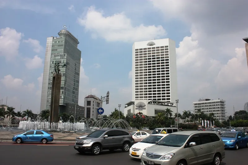 Welcome Statue and Hotel Indonesia Roundabout area of Jakarta
