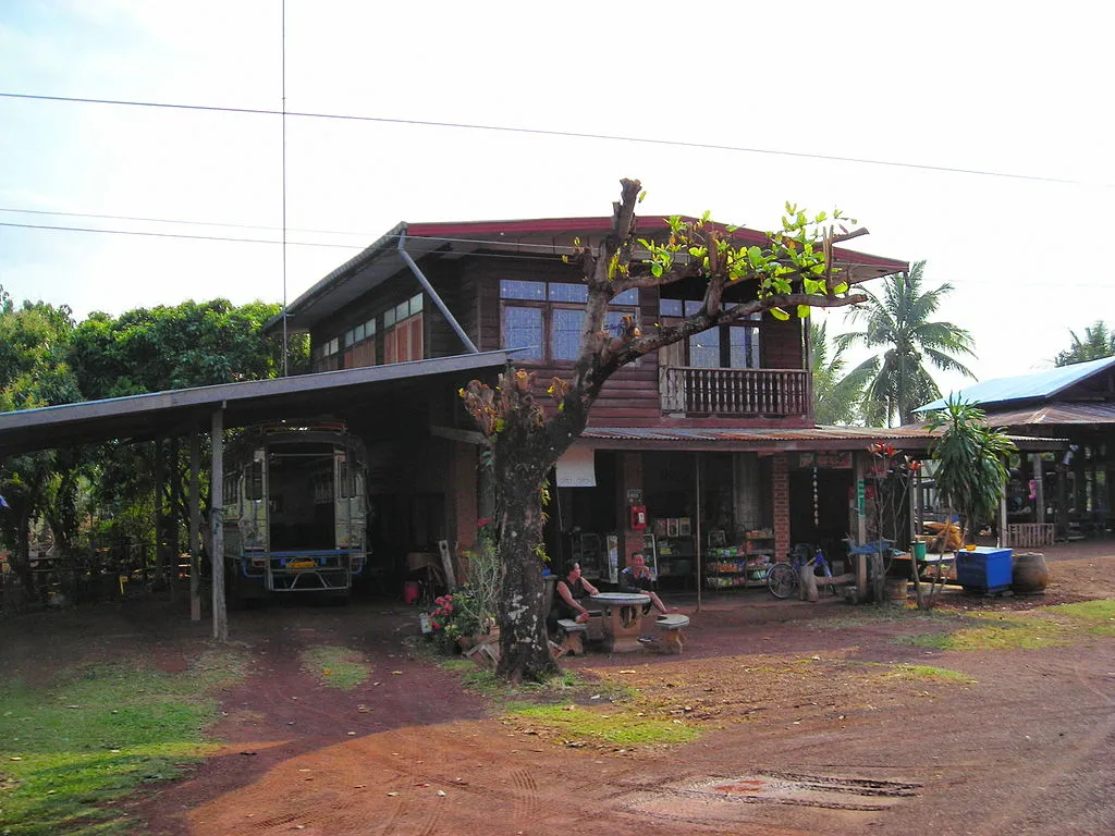 A house combined with a shop in Northeastern Thailand (Isan)