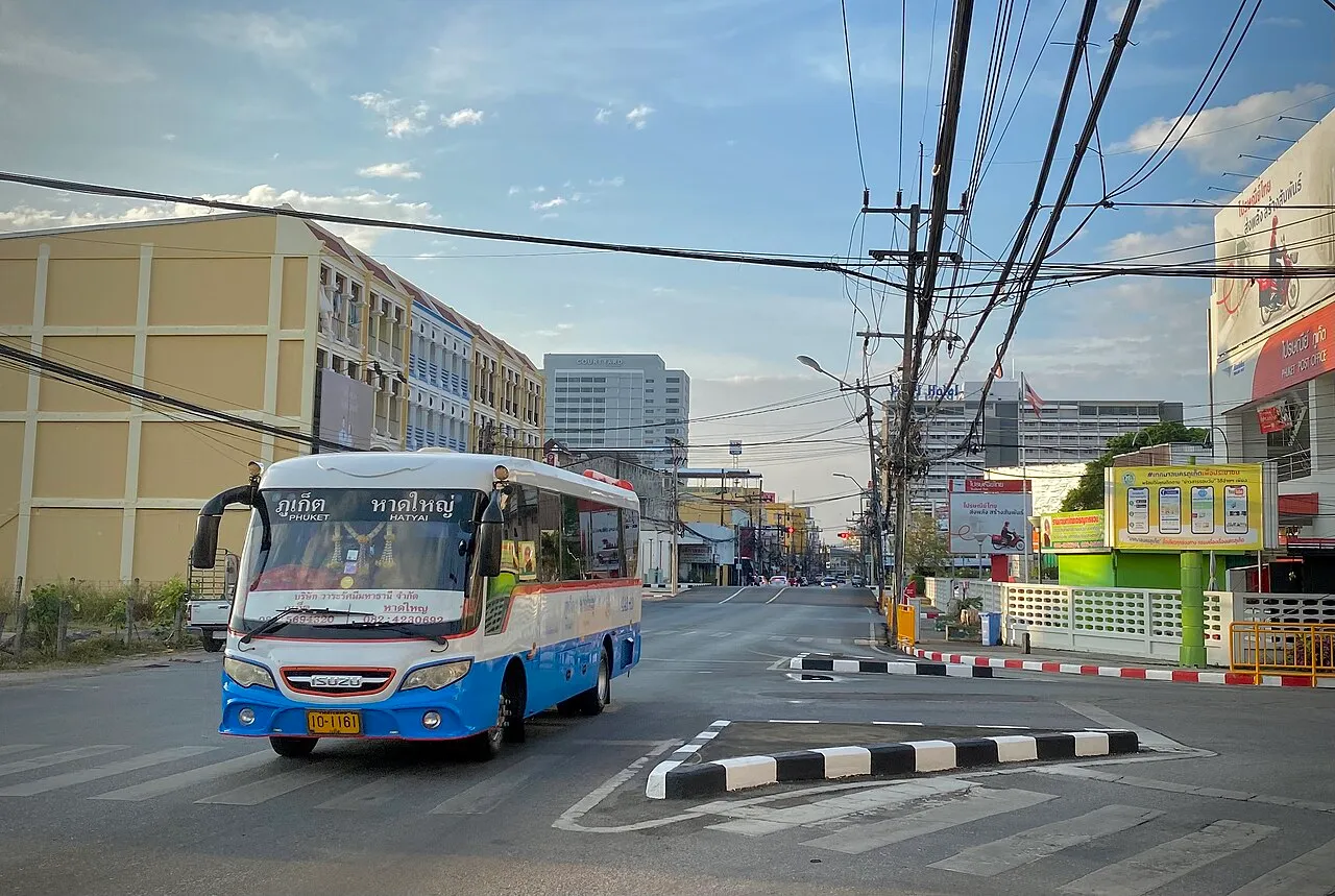 Isuzu bus in Phuket, Thailand.