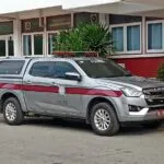 Thai Police Car, Isuzu D-max in Chachoengsao Province