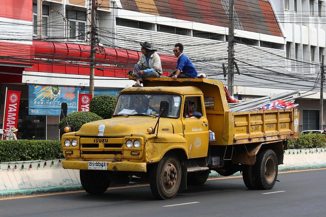 Old Isuzu truck in Ubon Ratchathani