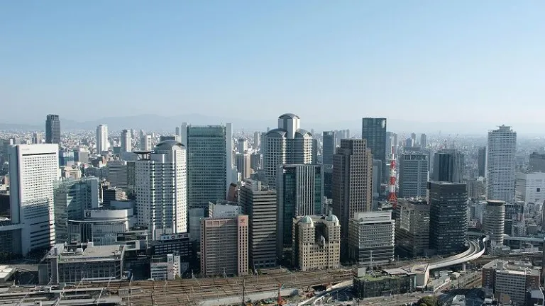 Nishi Umeda area. Location: Kita Ward, Osaka City in Osaka Prefecture, Japan