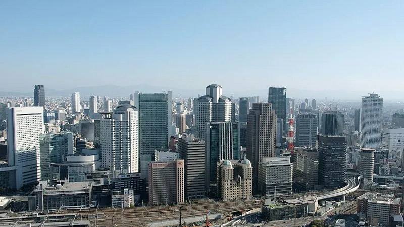 Nishi Umeda area. Location: Kita Ward, Osaka City in Osaka Prefecture, Japan