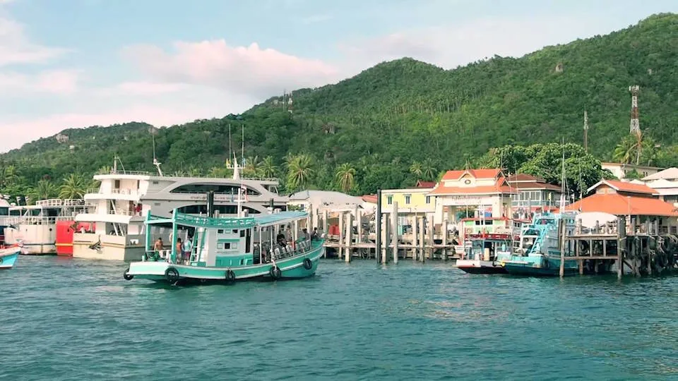 Pier in Koh Tao Island, Surat Thani