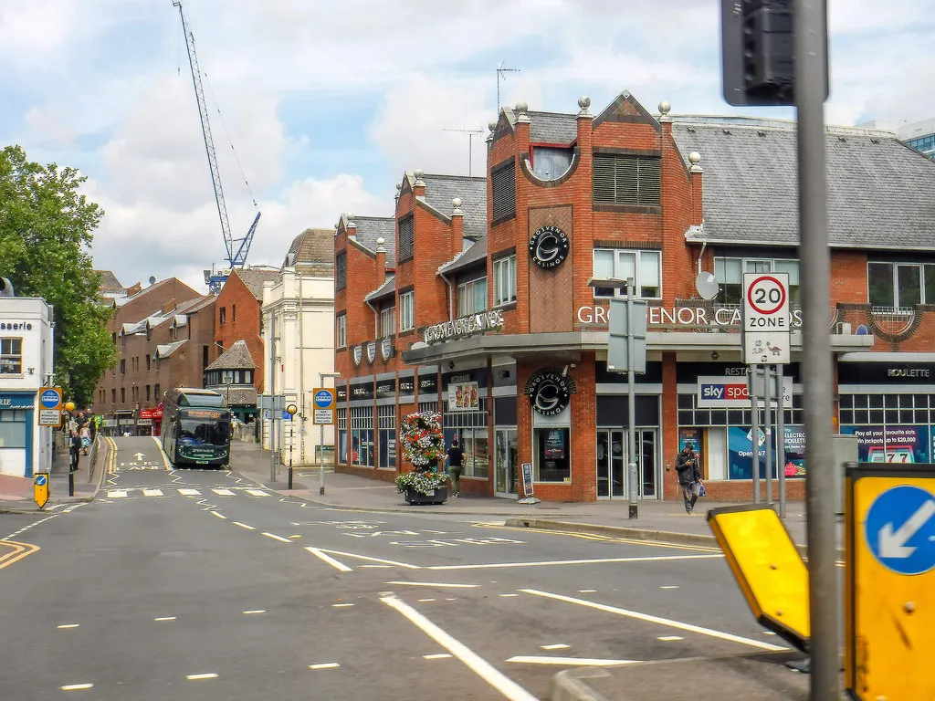 Street near Reading in London, England, Great Britain