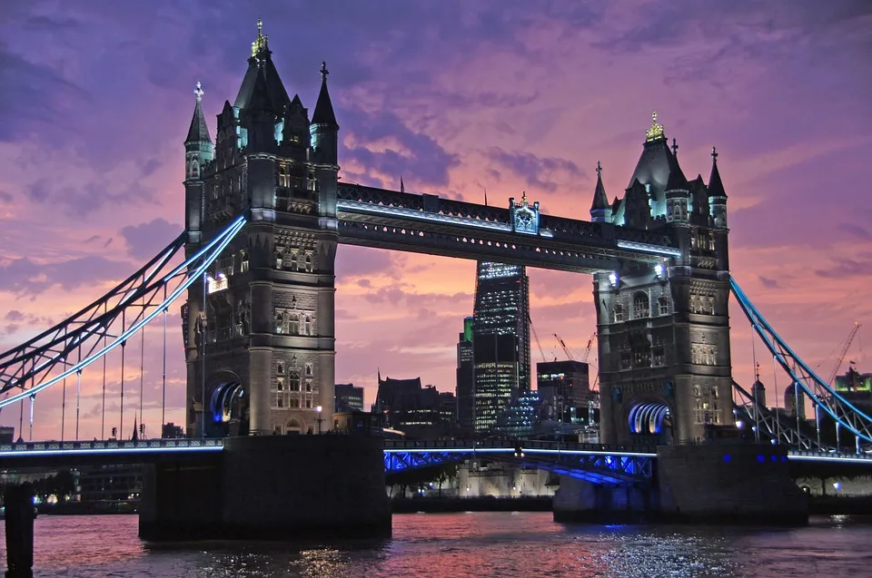 Bridge Across the River Thames in London