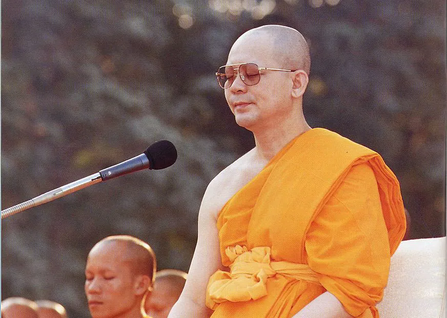 Luang Por Dhammajayo at Wat Phra Dhammakaya