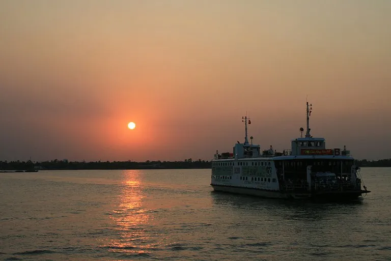 Sunset on the Mekong River