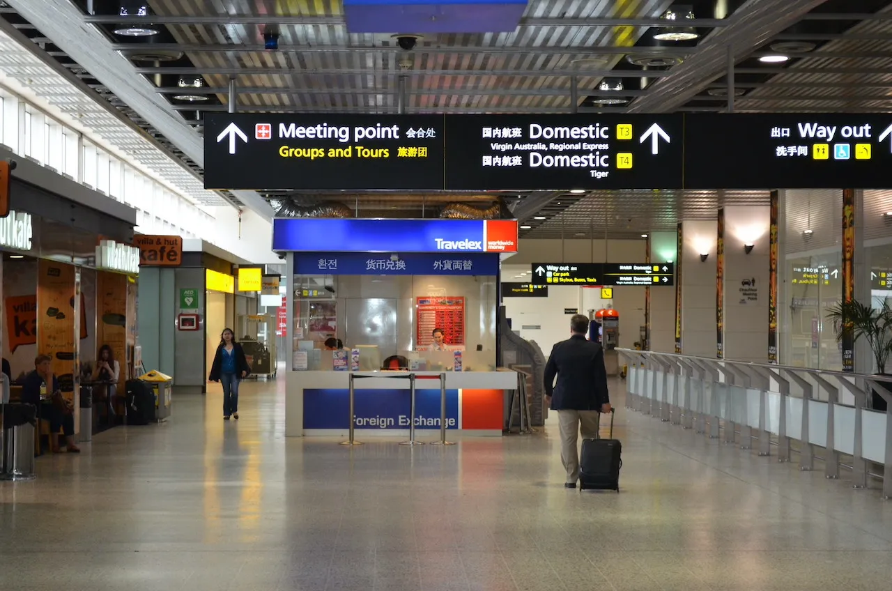 Melbourne airport Terminal, Australia.
