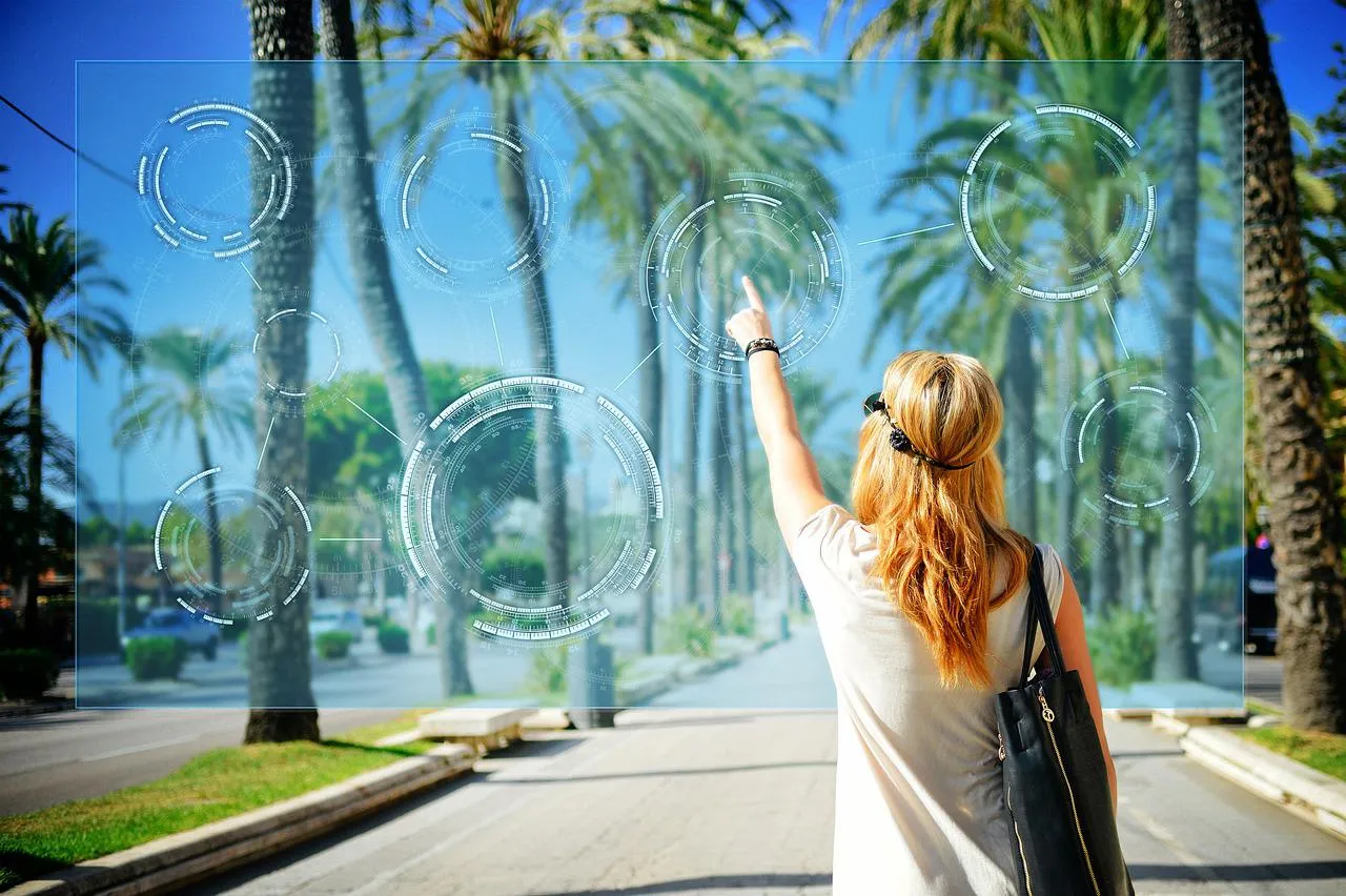 Woman inside the metaverse