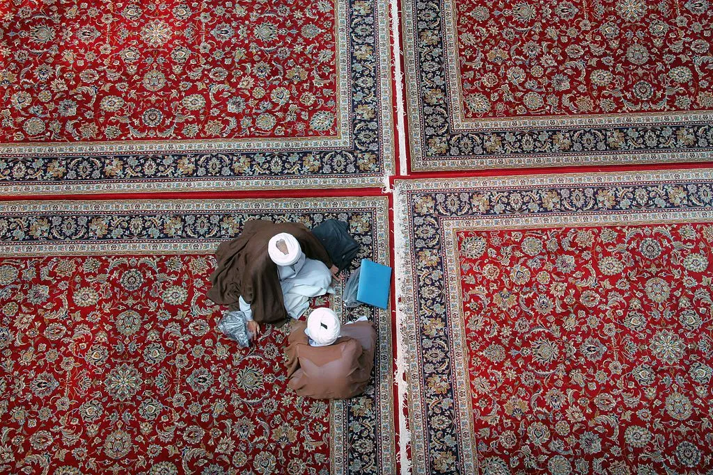 Muslim clerics inside a mosque