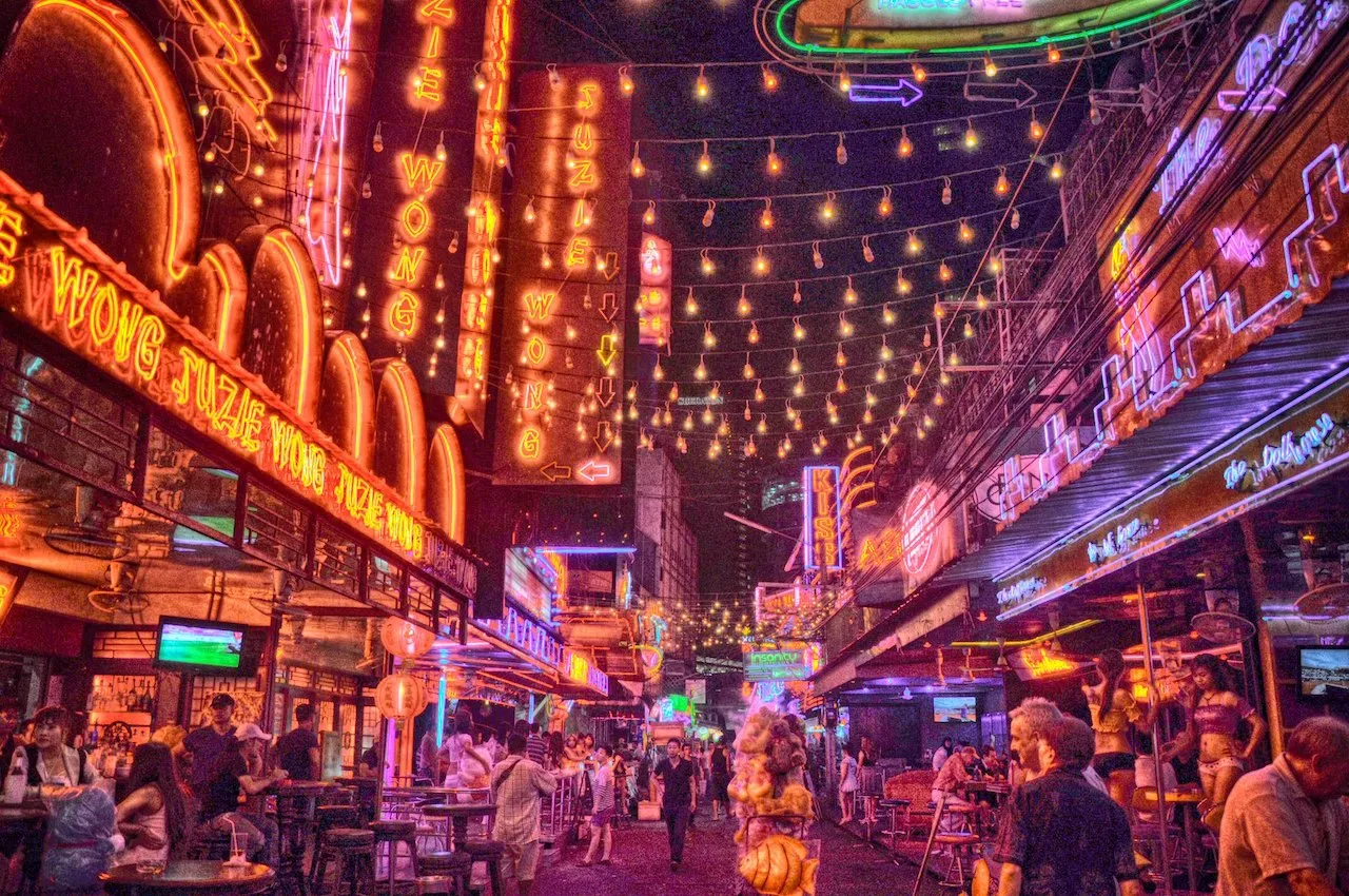 Bars and pubs in Soi Cowboy, just next to Terminal 21, Bangkok