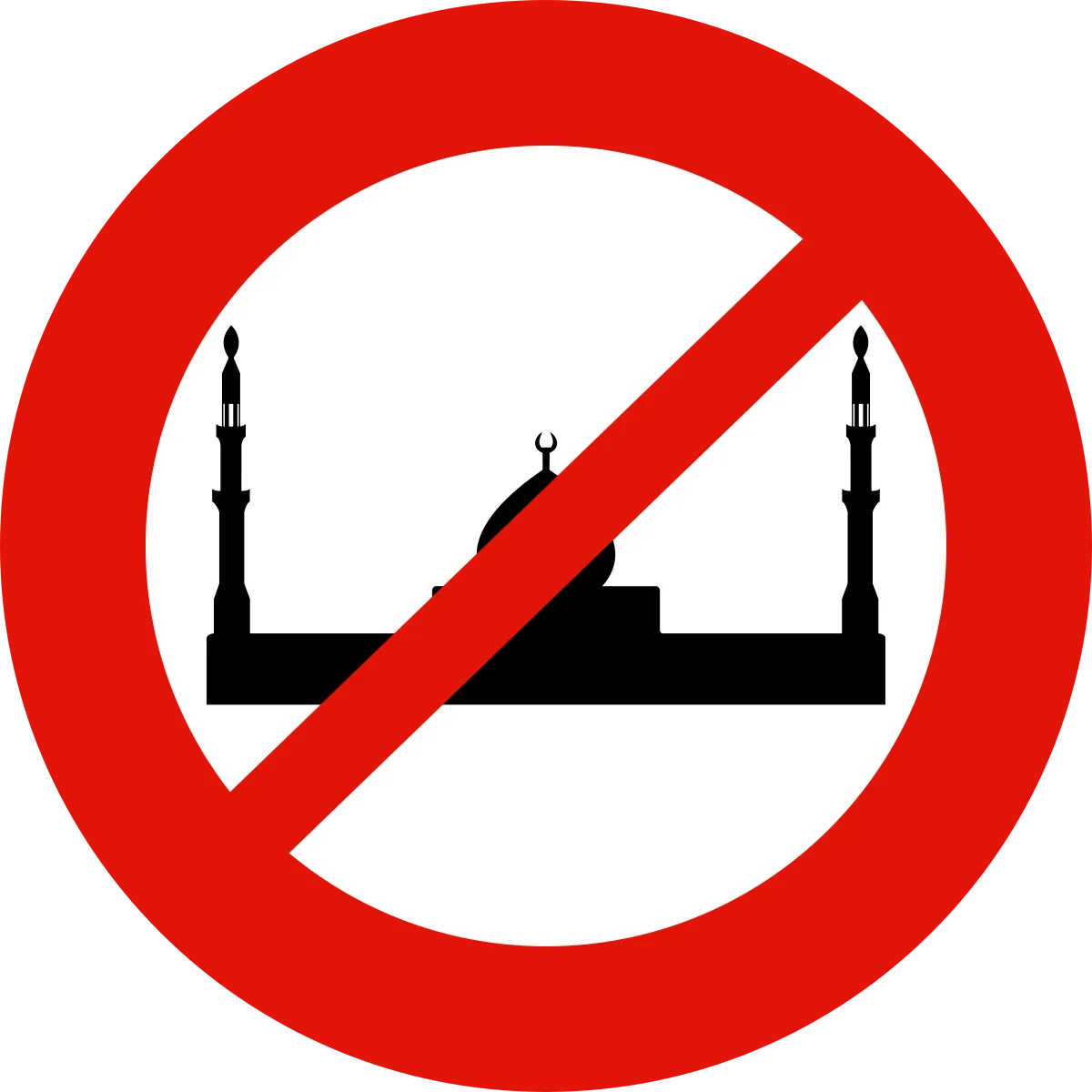 No mosque sign