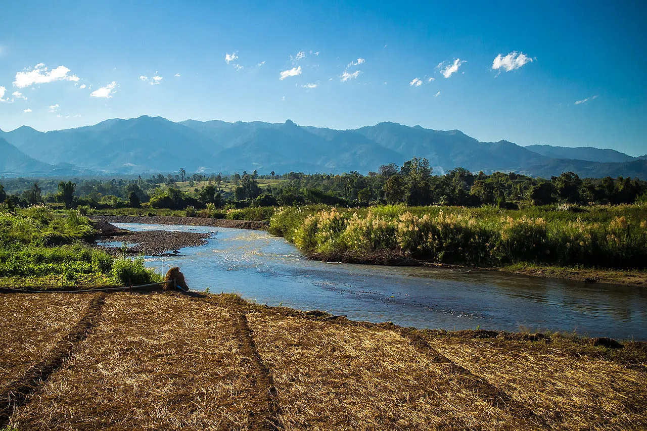 Pai River in Mae Hong Son, Thailand.