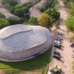Aerial view of the Sport Hall at Panyaden School, Chiang Mai