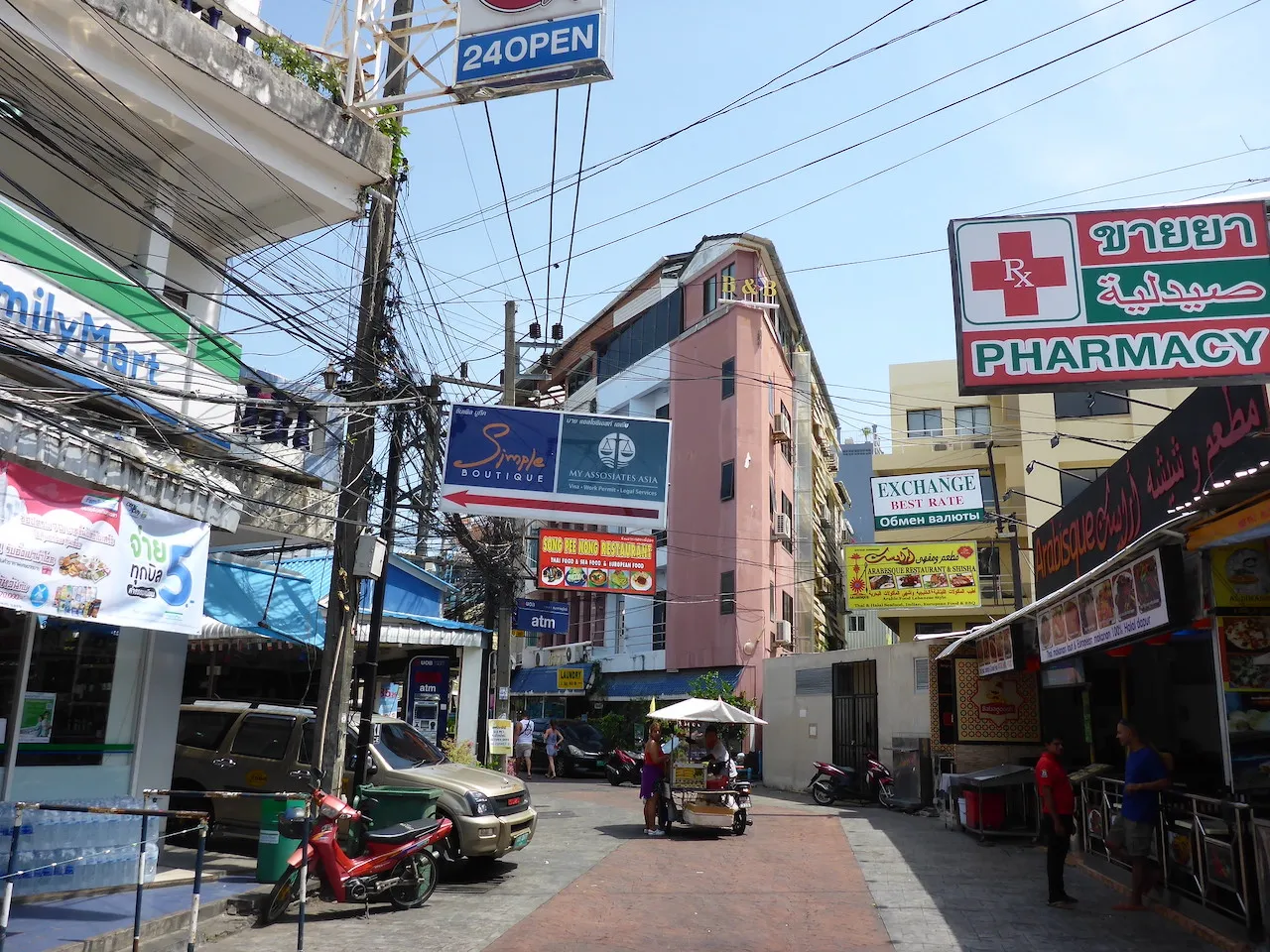 A Family Mart minimart and pharmacy in a backstreet of Patong in Phuket