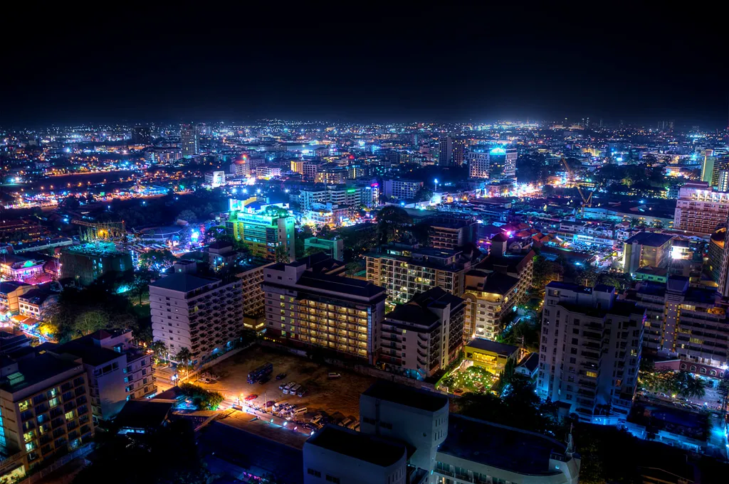 Pattaya City at night.