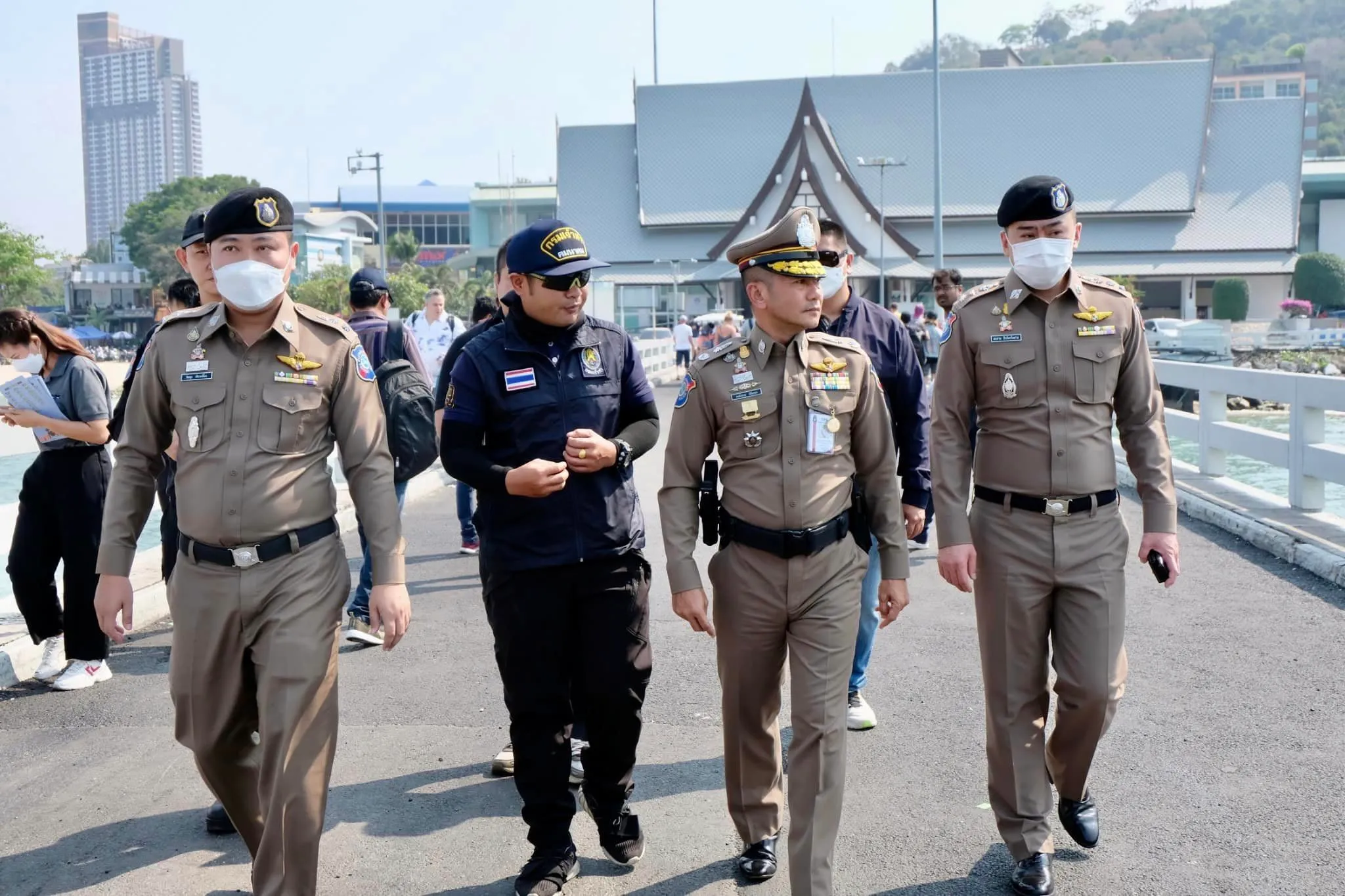 Police Patrol in Pattaya.