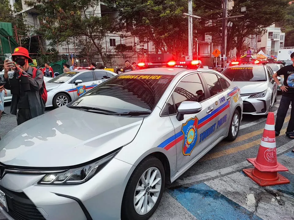 Tourist Police car in Pattaya.