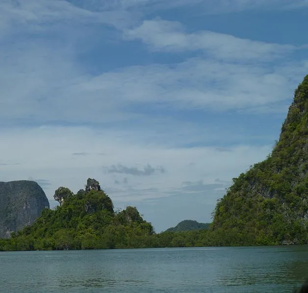 Mountains on Phang Nga Bay.