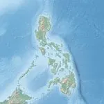 Philippines relief location map.