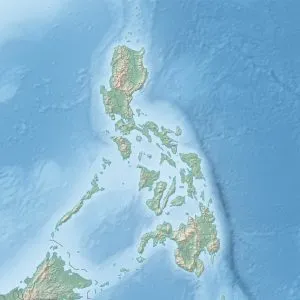 Philippines relief location map.