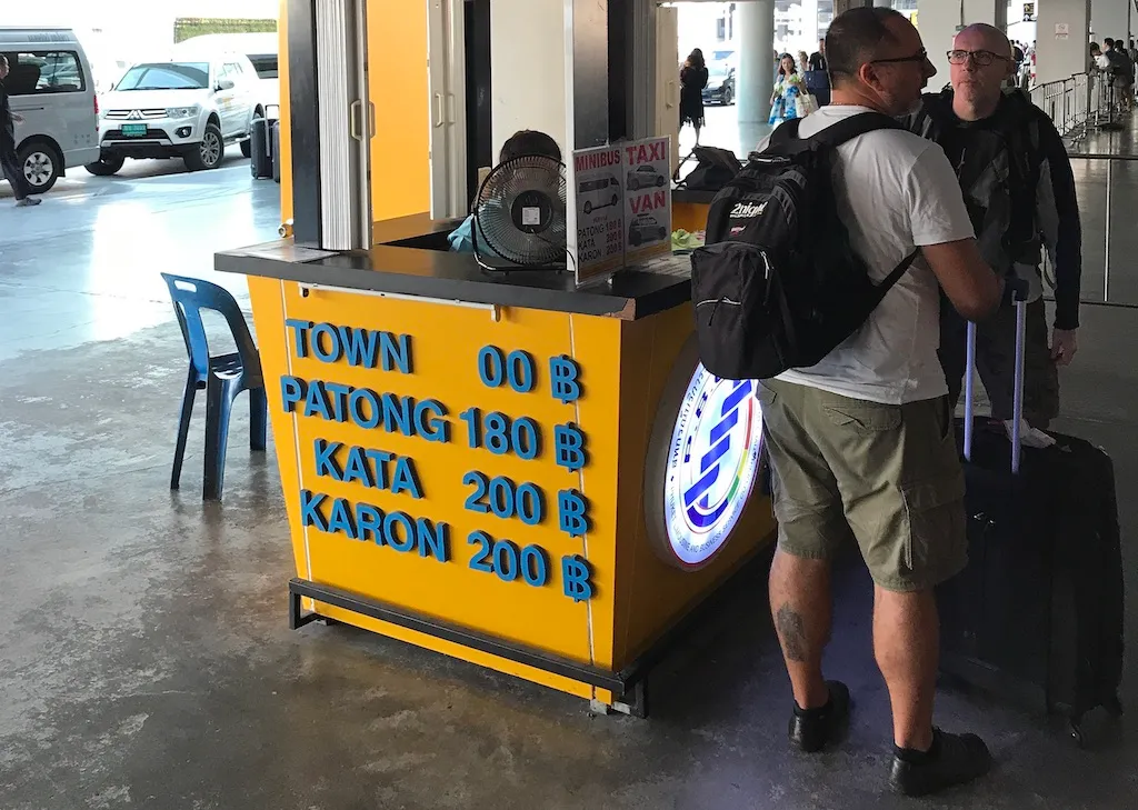 Phuket Airport taxi fares