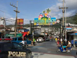 Phuket police car in Patong.