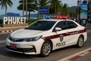 Toyota Police Car in Phuket.