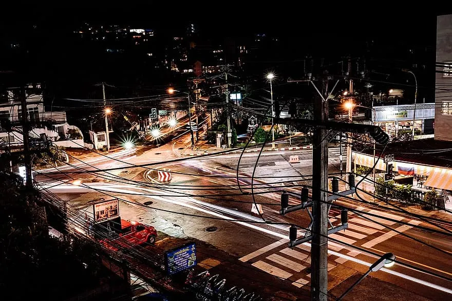 Phuket street at night