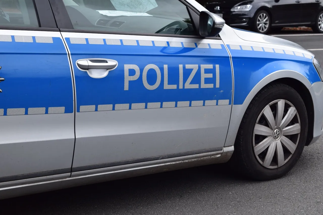 Polizei Volkswagen Police car in Germany.
