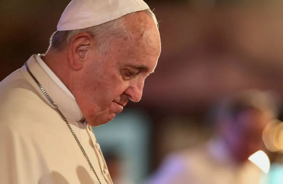 His Holiness Pope Francis delivers his message
