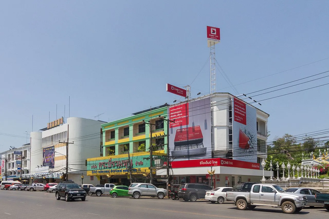 A road in Krabi Town, Southern Thailand